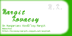 margit kovacsy business card